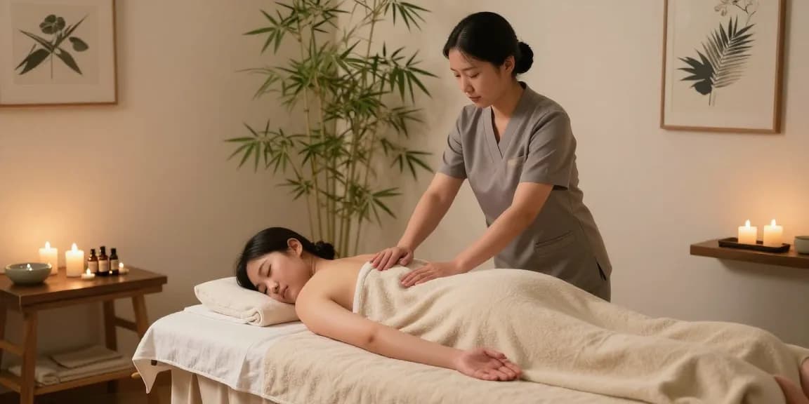 Experience the calming ambiance of an 일산출장마사지 session in a serene spa environment featuring soothing elements.