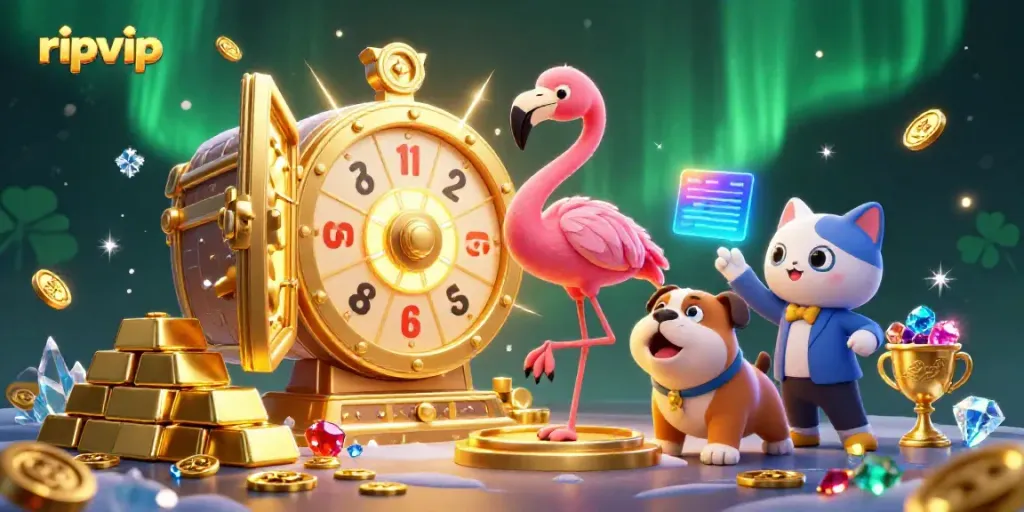 Experience the thrill of ripvip with an energetic game show scene featuring vibrant characters and dazzling prizes.