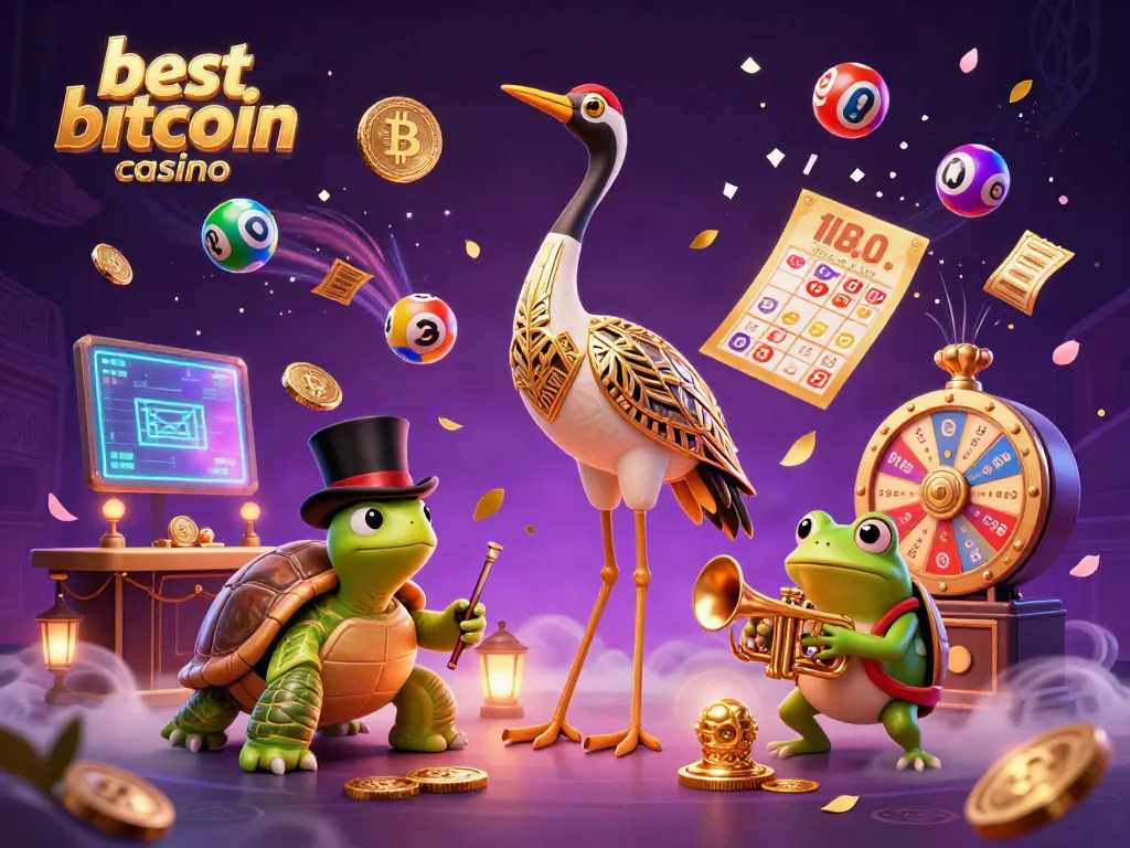 Engage in thrilling gameplay at the best bitcoin casino, where vibrant Bitcoin coins enhance the magical scene.