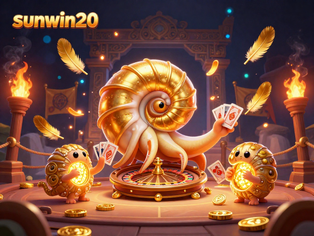 Engage in thrilling betting experiences with sunwin20 in a vibrant 3D casino scene.