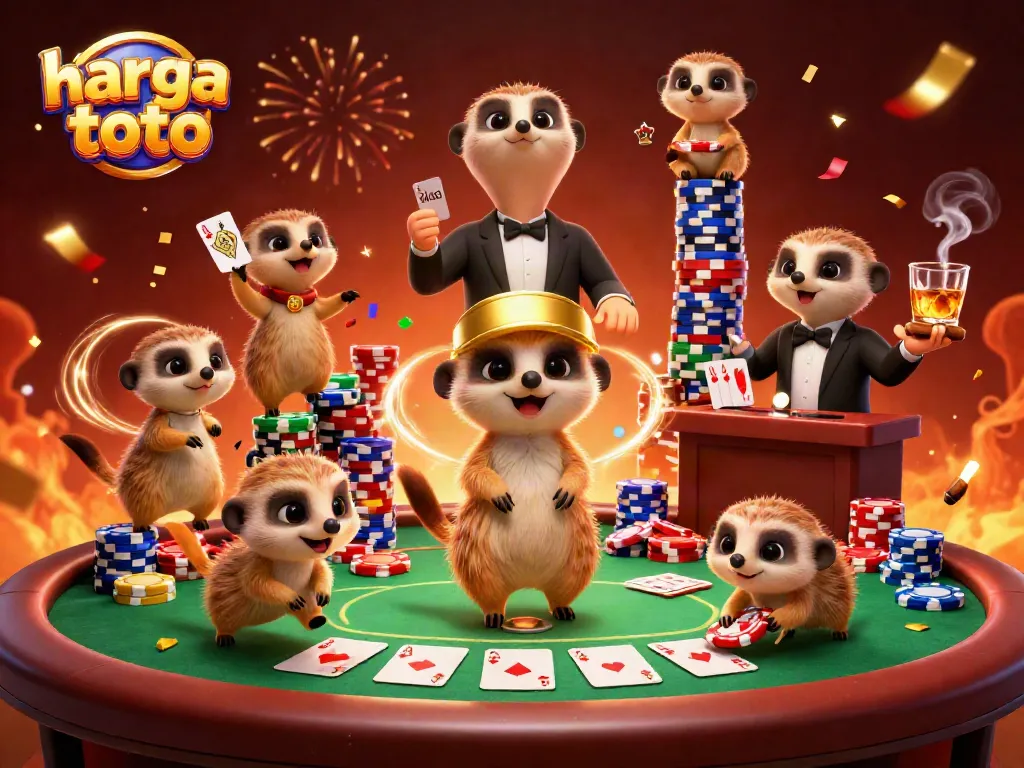 Experience thrilling gameplay with harga toto in a bustling virtual casino scene filled with excitement.