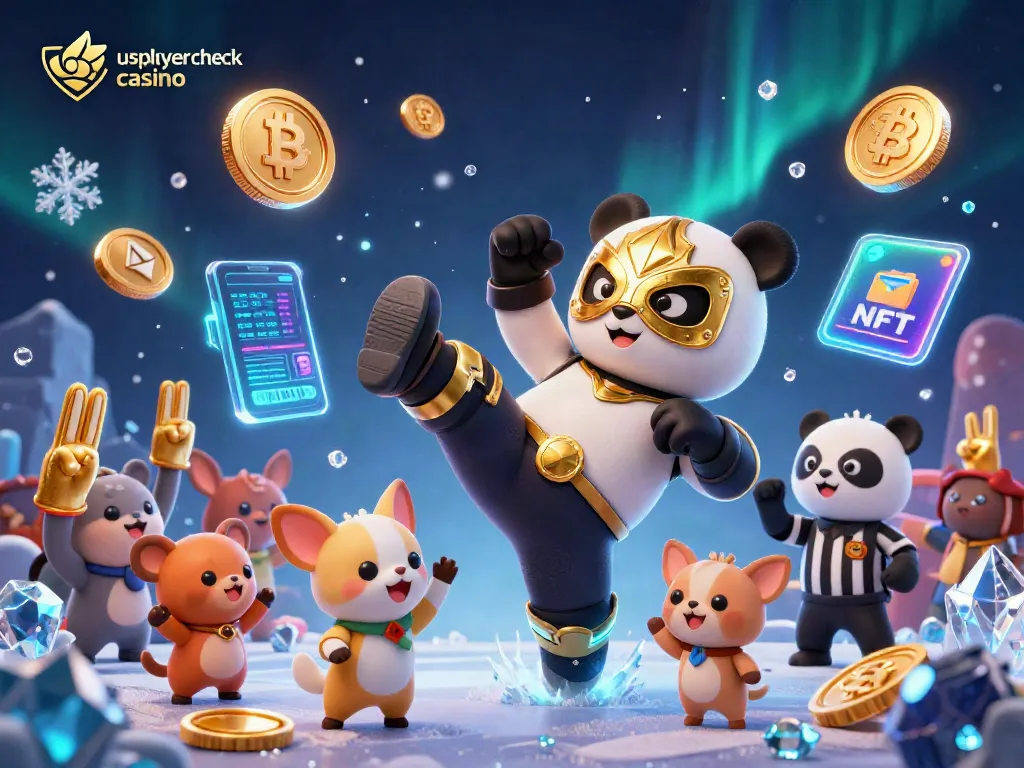 Jump into the excitement of usplayercheck casino with dynamic crypto-themed elements and playful characters.