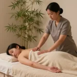 Experience the calming ambiance of an 일산출장마사지 session in a serene spa environment featuring soothing elements.